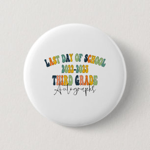 Dag van de school 3e klas handtekeningen 2023 ronde button 5,7 cm