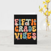 Dag van de school 5e klas vibes terug naar school kaart (Gele Bloem)