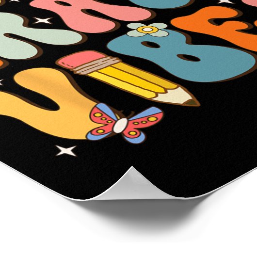 Dag van de school 5e klas vibes terug naar school poster (Hoek)