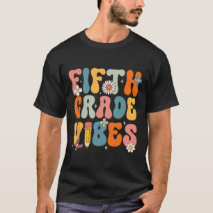 Dag van de school 5e klas vibes terug naar school t-shirt
