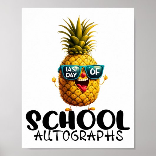 Dag van de School Autograph 2024 Afstuderen Jongen Poster (Voorkant)