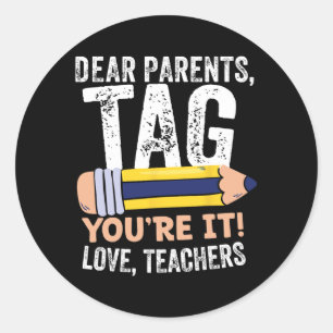 Dag van de school Beste Ouders Label Je bent het L