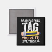 Dag van de school Beste Ouders Label Je bent het L Magneet (Voorkant / Achterkant)