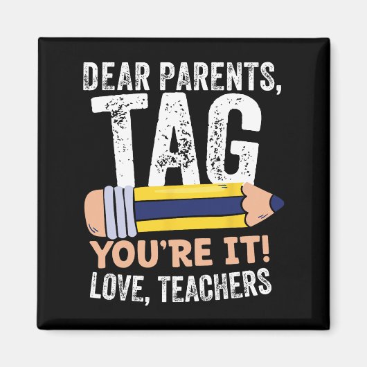 Dag van de school Beste Ouders Label Je bent het L Magneet (Voorkant)