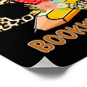 Dag van de school Boekhouder Leopard Bloemen Leraa Poster (Hoek)