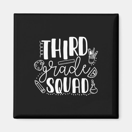 Dag van de school Derde klas Squad Leraar Magneet (Voorkant)