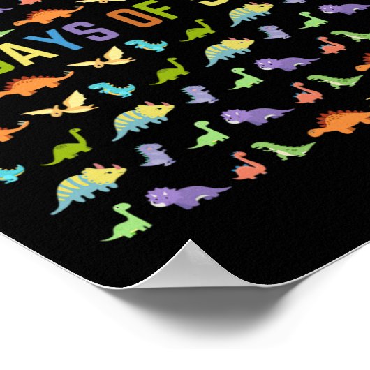 Dag van de School - Dinosaurussen - Easy 100 Days Poster (Hoek)