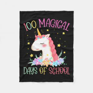 Dag van de School Eenhoorn 100 Magische Dagen Meis Fleece Deken