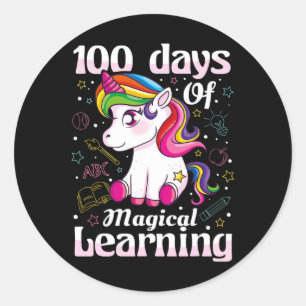 Dag van de School Eenhoorn Meisjes 100 dagen van d Ronde Sticker