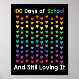 Dag van de school en nog steeds houden van het 100 poster