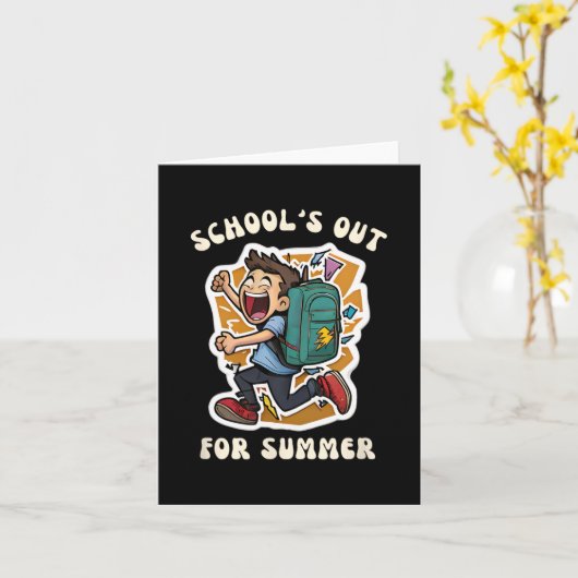 Dag van de School - Grappige school is uit voor de Kaart (Gele Bloem)