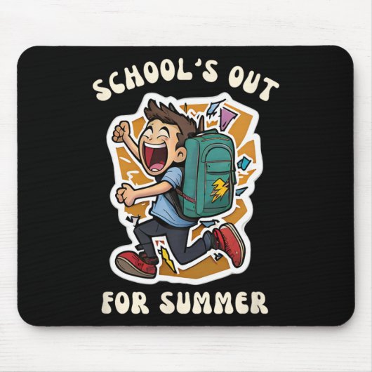 Dag van de School - Grappige school is uit voor de Muismat (Voorkant)