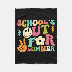 Dag van de school groovy scholen uit voor zomer le fleece deken