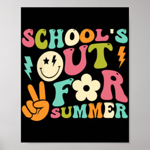 Dag van de school groovy scholen uit voor zomer le poster