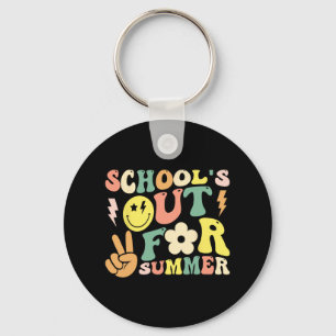 Dag van de school groovy scholen uit voor zomer le sleutelhanger