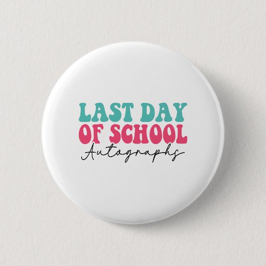 Dag van de school handtekening 2023 ronde button 5,7 cm (Voorkant)