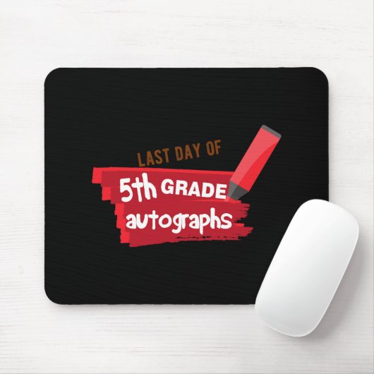 Dag van de school Handtekening Elementair 5e klas  Muismat (Met muis)