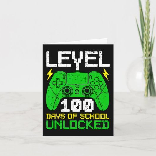 Dag van de School Jongens Meisjes Kinder 100 dagen Kaart (Voorkant)