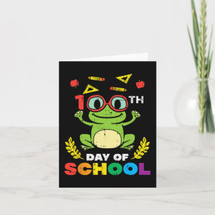 Dag van de school kikker 100 dagen slimmer leraar kaart
