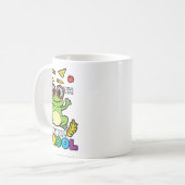 Dag van de school kikker 100 dagen slimmer leraar  koffiemok (Voorkant links)