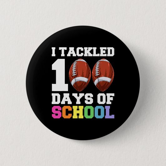 Dag van de School Kinder Football Ronde Button 5,7 Cm (Voorkant)