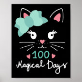 Dag van de School Kitty Cat 100 Magische Dagen Ler Poster (Voorkant)