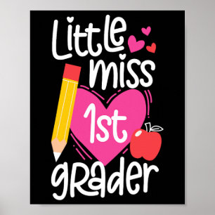 Dag van de School Kleine Miss 1e Grader Meisjes Poster