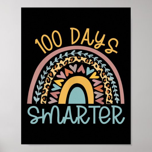Dag van de school leraar 100 dagen slimmer luipaar poster (Voorkant)
