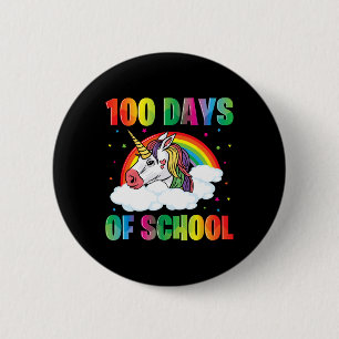 Dag van de School Leraar Eenhoorn Kinder 100 Dagen Ronde Button 5,7 Cm