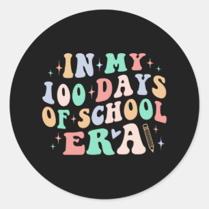 Dag van de school leraar Kind in mijn 100 dagen va Ronde Sticker