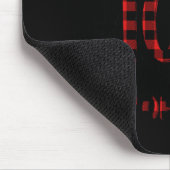 Dag van de School Lunch Lady Typografie Red Plaid Muismat (Hoek)