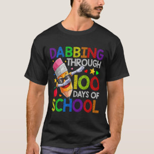 Dag van de school potloden dabbing 100 dagen Kinde T-shirt