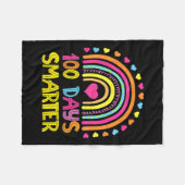 Dag van de School Regenboog 100 dagen slimmere kle Fleece Deken (Voorkant (Horizontaal))