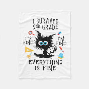 Dag van de school student Afstuderen Ik overleefde Fleece Deken