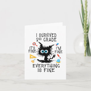 Dag van de school student Afstuderen Ik overleefde Kaart