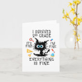 Dag van de school student Afstuderen Ik overleefde Kaart (Gele Bloem)