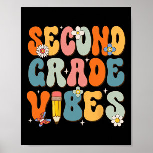 Dag van de school tweedeklas vibes terug naar scho poster