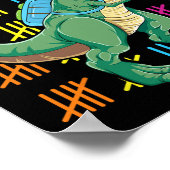 Dag van de school voor peuters Kinder T-rex Poster (Hoek)