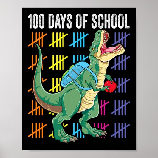 Dag van de school voor peuters Kinder T-rex Poster (Voorkant)