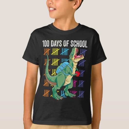 Dag van de school voor peuters Kinder T-rex T-shirt (Voorkant)