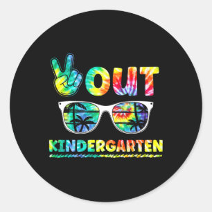 Dag van de School Vrede Uit Kleuterschool Leraren  Ronde Sticker