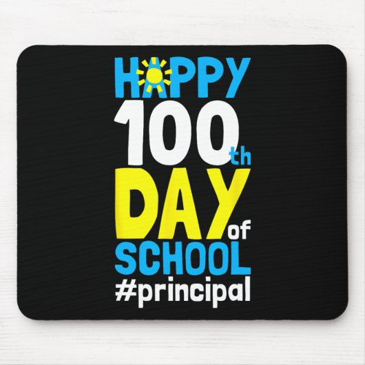 Dag van de schooldirecteur 100 dagen school muismat (Voorkant)