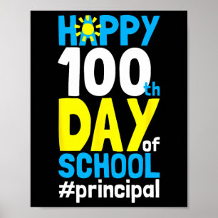 Dag van de schooldirecteur 100 dagen school poster