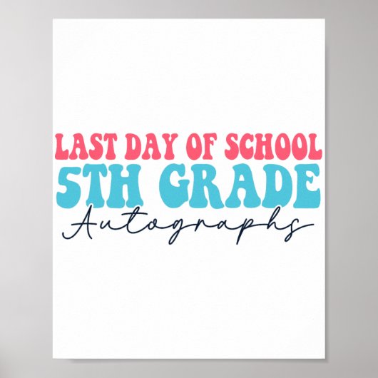 Dag van de schoolhandtekening 2023 voor 5e klas poster (Voorkant)