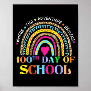 Dag van de schoolleraar - 100 dagen slimmere regen poster