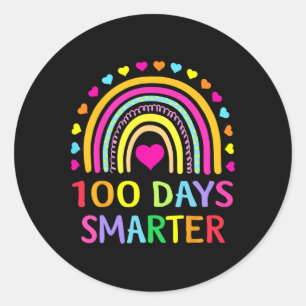 Dag van de schoolleraar - 100 dagen slimmere regen ronde sticker