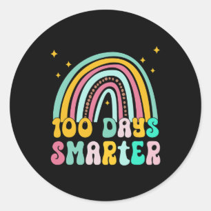 Dag van de schoolleraar - 100 dagen slimmere regen ronde sticker