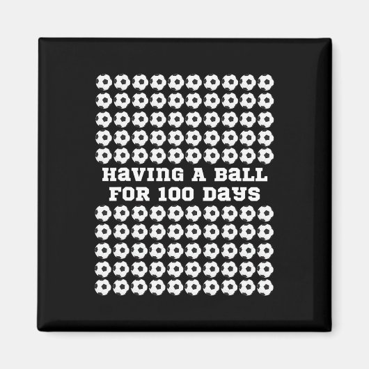 Dag van de schoolvoetbalsport 100e dag van school magneet (Voorkant)