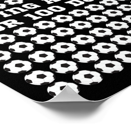 Dag van de schoolvoetbalsport 100e dag van school  poster (Hoek)