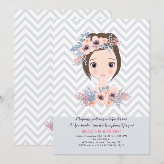 Dag van de schoonheid verjaardagsfeest uitnodiging (Voorkant / Achterkant)